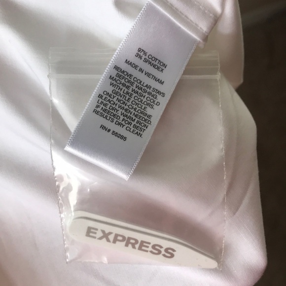 *NEW* Express white dress shirt- modern fit - Picture 5 of 5